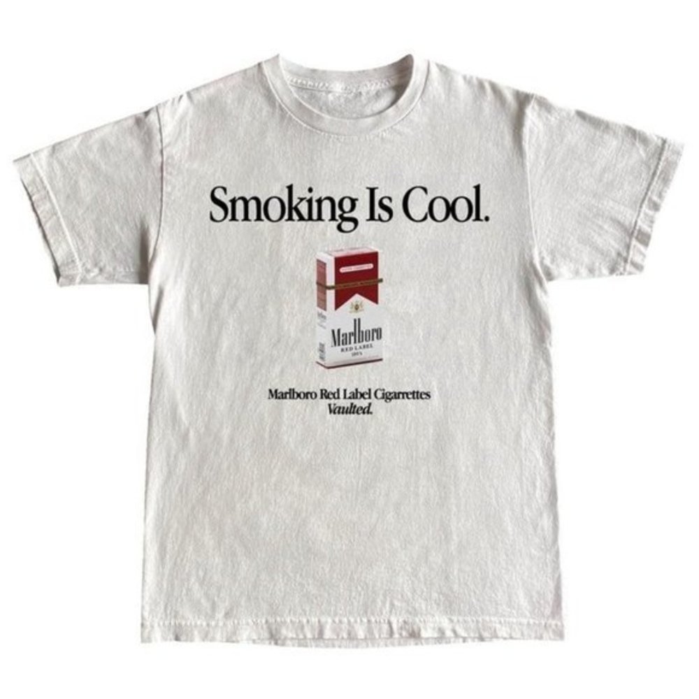 Marlboro 'Smoking Is Cool' White Short Sleeve Tee